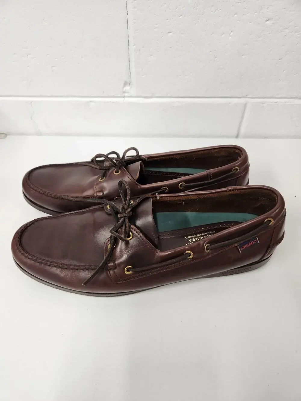 Sebago Docksides Endeavor Men's Moccasins Shoes, Sz 14W, Rich Brown Made In USA